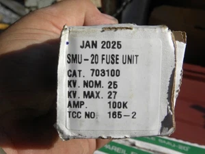 NEU S&C 703100 SMU-20 Sicherungseinheit TCC 165-2 27KV 100K AMP - Bild 1 von 1