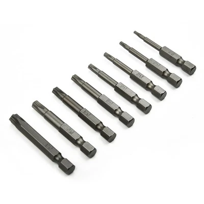 Practical Bit T8/T10/T15/T20/T25/T27/T30/T40 8 Pcs Alloy Steel For Air Drills - Image 1 of 4