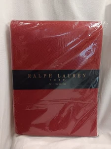 Nuevo Mantel Ralph Lauren Hogar Oblongo Ladrillo Rojo Tejido de Cesta 70x104" - Imagen 1 de 8