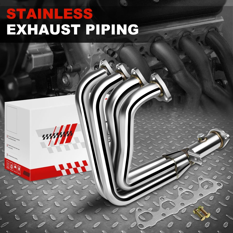 Cabezal cromado colector de escape 4-1 para 94-01 Acura Integra GSR Type-R B18C DC2 Foto 1 de 4