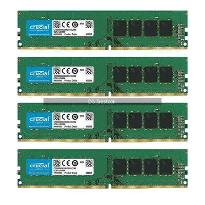 DDR4 16GB 32GB/64GB PC4-19200 2400MHZ/2666MHZ/3200MHZ Desktop 288pin DIMM Ram UK - Image 1 of 4