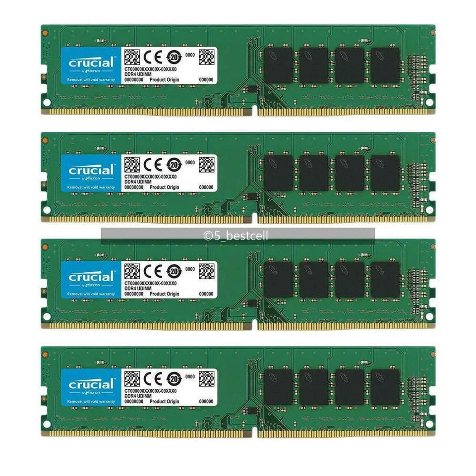 DDR4 16GB 32GB/64GB PC4-19200 2400MHZ/2666MHZ/3200MHZ Desktop 288pin DIMM Ram UK - Image 1 of 4