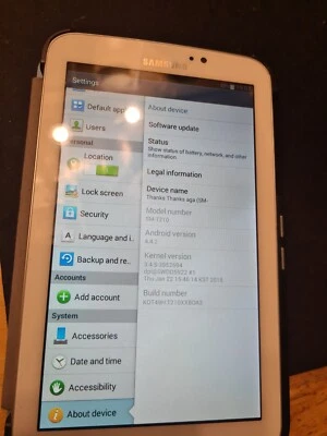 Samsung Galaxy Tab 3 SM-T210 8GB, Wi-Fi, 7in - White - Image 1 of 3