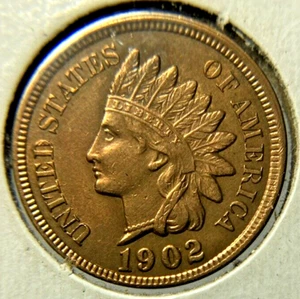 1902 Indian Head Penny "Heavily Cleaned" B/U+ Details. 12.76 - Picture 1 of 4
