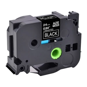 TZ-355 TZE-355 24mm Label Tape Compatible with Brother P-Touch White on Black - Picture 1 of 12