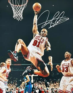 Dennis Rodman Signed Autographed 16x20 Photo JSA Authentic Chicago Bulls 9 - Picture 1 of 3