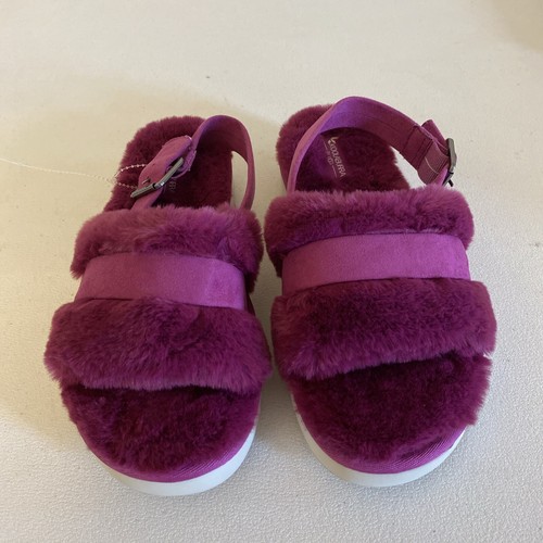 Kookaburra by Ugg sandali slingback viola rasberry pantofole fuzzy da donna taglia 7