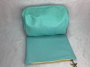 2 BRANDNEUE VERSCHIEDENE SCHMINKTASCHEN (AQUA) - Bild 1 von 5