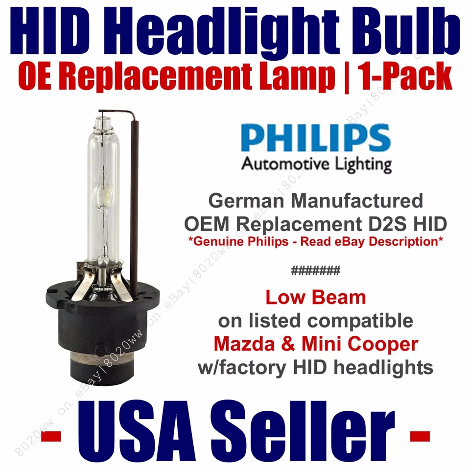 OE HID 车头灯低光正版德国精选马自达和迷你 Cooper D2S — 第 1/1 张图片