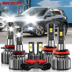 For Ford Escape 2017-2023 LED Headlight Bulb Hi/Low+Fog Light Combo 6x 6500K - Picture 1 of 11