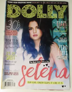 Dolly Magazine - January 2016 - Selena Gomez, Celeb Wrapping Paper - Picture 1 of 3
