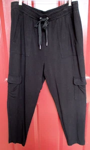 Banana Republic schwarze Cargohose großer elastischer Bund Taschen bequem neu ohne Etikett - Bild 1 von 6
