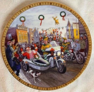 Harley Davidson Holiday Parade 2003 Collector Plate Holiday 96888-04V #1362 - Picture 1 of 6