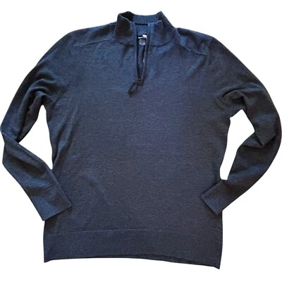 Smartwool Sparwood Half Zip Pullover Men's M Wool Blend Blue - Image 1 of 4