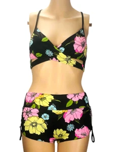VICTORIAS SECRET PINK SWIM SUIT SET BIKINI TOP SMALL + BOYSHORTS BOTTOM SMALL - Picture 1 of 3