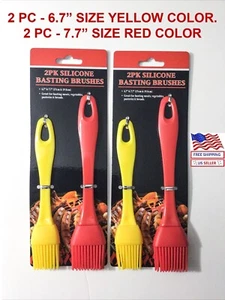 4 PIEZAS 2 COLORES Y TAMAÑOS CEPILLOS DE SILICONA PARA BARBACOA PASTELES BASTING - Imagen 1 de 3