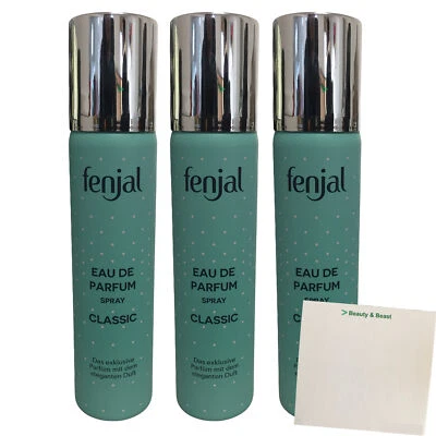Fenjal Eau de Parfum Spray Classic 3er Pack (3x75ml Dose) + usy Block - Bild 1 von 3