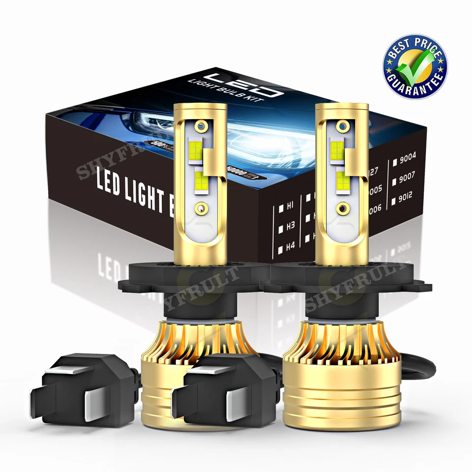 For Toyota Echo 2000-2005 H4-6000K LED Headlight Bulb Hi&Low Beam Kit White Foto 1 de 4