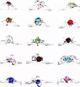 40 pcs Wholesale Lot Children Kid's Ring Color Size Mixed Silver Plated Jewelry - Picture 1 of 6