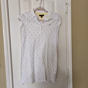 Girl’s Tommy Hilfiger White Shift Dress Collar 3 Button shortsleeve size 16 - Picture 1 of 3