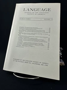 Language: Journal of the Linguistic Society of America, September 1974 - Picture 1 of 8