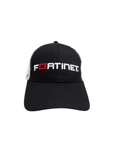 Fortinet Cyber Security Adjustable Trucker Hat Cap Black New - Picture 1 of 6