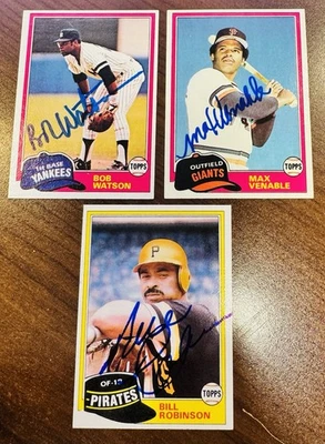 (Lote de 9) tarjetas de béisbol Topps firmadas 1982 Foto 1 de 4