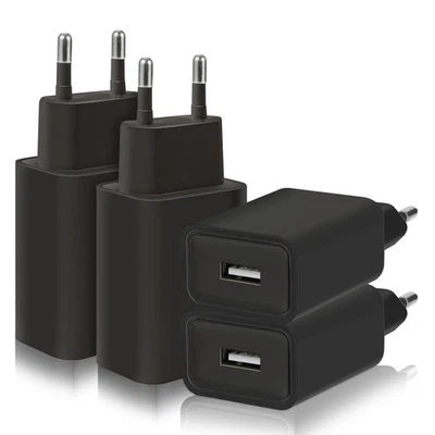4 Pezzi 5W Caricatore Presa USB, 5V/1A Alimentatore Caricabatterie USB Spina Cha - Immagine 1 di 4