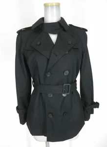 Used Jean Paul GAULTIER FEMME Short Trench Coat Black Size Italy42 - Picture 1 of 5