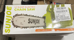SunJoe SWJ599E 14" 9-AMP Electric Chain Saw New Open Box