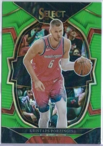 2022-23 Panini Select Basketball Kristaps Porzingis Neon Green Prizm /75 Wizards - Picture 1 of 2