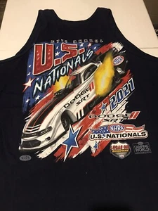 NHRA DRAG RACING OFFICAL 2021 US NATIONALS "MENS TANK TOP" SIZE LARGE - Picture 1 of 2