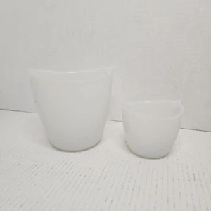 Pampered Chef Silicone Prep Mixing Measuring Bowl 3 Cup & 1 Cup White 12D NO LID - Picture 1 of 7