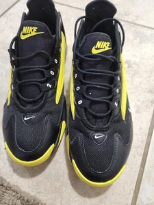 Nike Zoom 2K Black Dynamic Yellow Sneakers AO0269-006 Size 8 - Picture 1 of 6