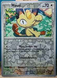 POKEMON - 151 - Mauzi - 052/165 - REVERSE HOLO - alemán - Imagen 1 de 1