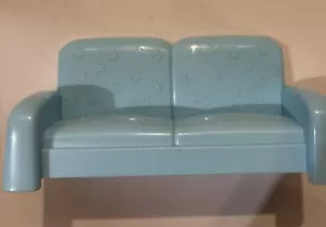 Barbie 2002 Talking Townhouse Blue Fold Out SOFA - Picture 1 of 6