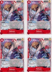 ONE PIECE Gioco di Carte Paramount War 4X RAKUYO OP02-019 UC Inglese - Foto 1 di 1