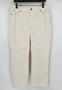 Talbots Heritage weiche Cordhose gerades Bein cremefarben Größe 14p - Bild 1 von 4