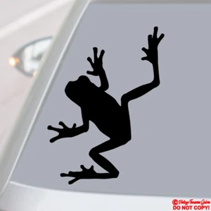 FROG VINYL DECAL STICKER CAR REAR WINDOW WALL BUMPER CUBAN TREE AMPHIBIAN ANIMAL - Picture 1 of 6