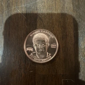 2018 Baseball Treasure 1 oz. Copper Coin Miguel Cabrera Detroit Tigers RARE - Picture 1 of 2