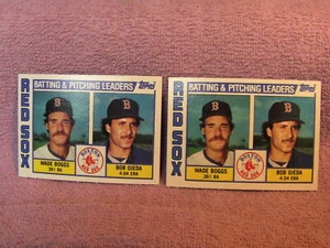 x2 1984 Batting & Pitching Leaders #786 BOGGS RED SOX TOPPS Baseballkarten GEBRAUCHT - Bild 1 von 2