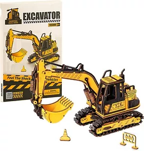 ROKR Construction Excavator 3D Puzzle Model DIY Building Kit Child Kid Toy Gifts - Picture 1 of 9