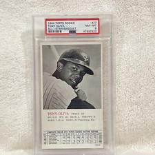 ULTRA RARE 1964 Tony Oliva All-Star Banquet ROOKIE Card, Minnesota Twins, PSA 8!