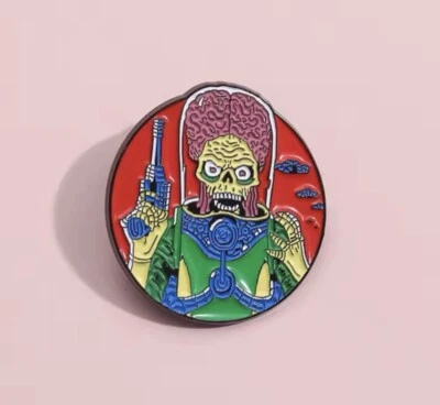 Mars Alien Style 1pc Pin Rubber Pin Backer Alien Enamel Attacking FREE SHIPPING - Image 1 of 4