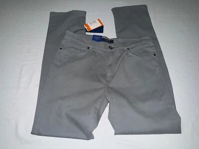 TRUSSARDI 牛仔裤 380 Icon 灰色弹力牛仔裤男式 38x34 全新带标签! — 第 1/4 张图片