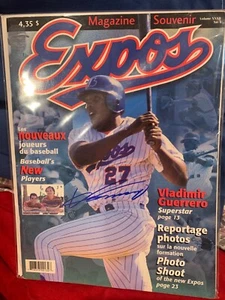 1999 VLADIMIR GURERRO SR MONTREAL EXPOS MLB BASEBALL GAME PROGRAM DAVE ADAMS COA - Picture 1 of 3