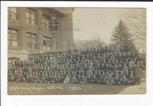 1914 English Class University of Michigan RPPC Postcard p1157 - Picture 1 of 2