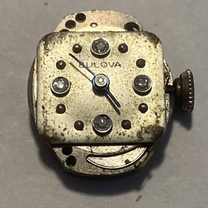 Bulova 6BC Movement 17 Jewel For Parts Diamond Dial Good Staff - Picture 1 of 5