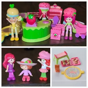 Strawberry Shortcake Konvolut 6 Figuren mit Zubehör Tische Zitrone Baiser - Bild 1 von 9