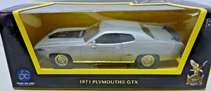 New In Box Road Signature 1/43 Scale Diecast Gray O Scale 1971 PLYMOUTH GTX - Picture 1 of 2